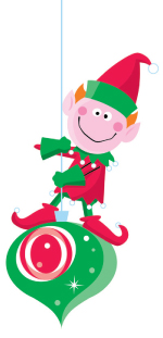 Christmas Stars elf with ornament